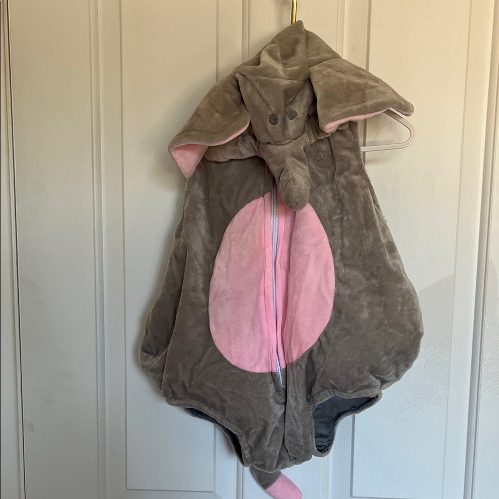 Gray and Pink Elephant Costume